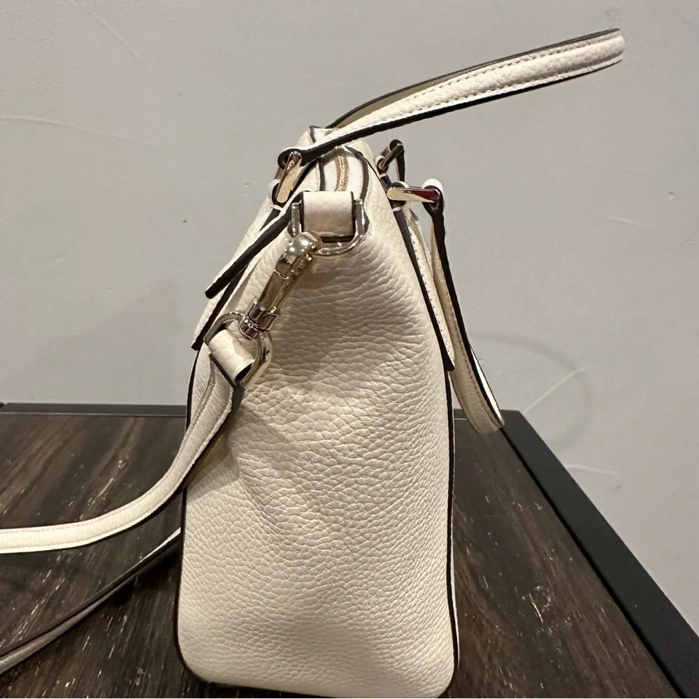 Kate‎ Spade Monica Satchel /Crossbody Handbag Buttermilk Glaze Leather EUC